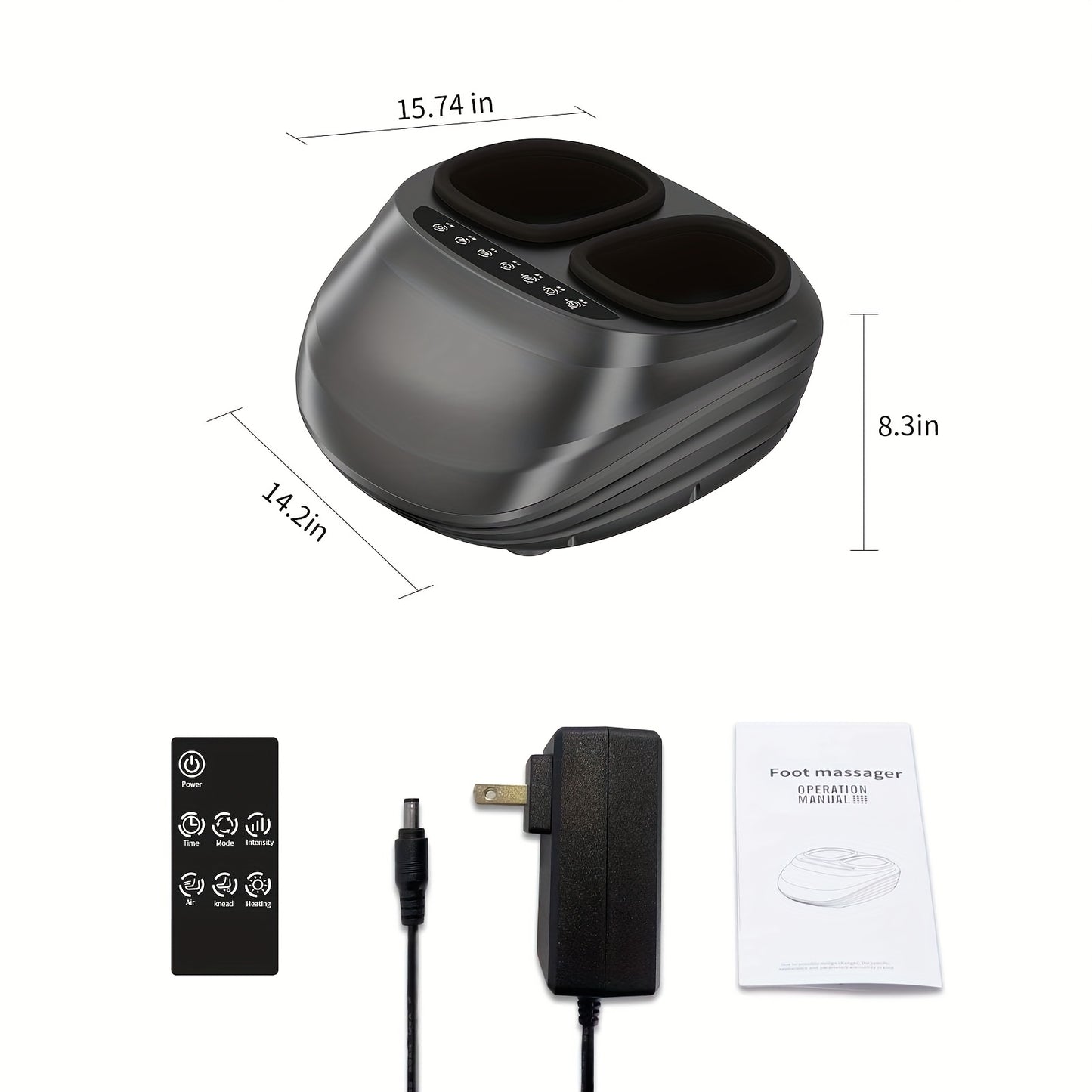 Massteck Shiatsu Foot Massager Machine With Soothing Heat Deep Kneading Relaxation For Tired Muscles And Plantar Ideal For Home Or Office Use Fits Feet Up To Men Size 12 Perfect Massage Gift For Mom Dad Women Men