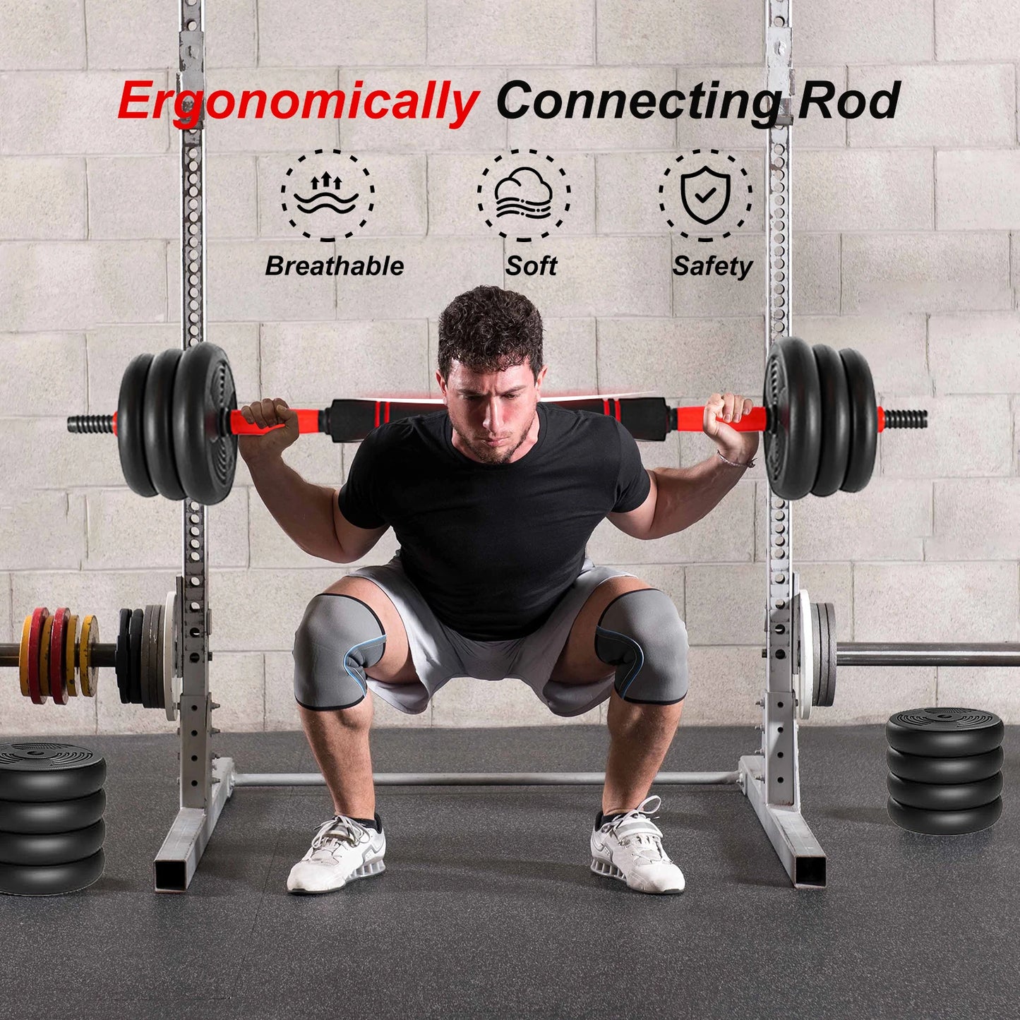 Adjustable Dumbbell Set 44 Pounds Multifunctional Weights Barbell Kettlebell Pushup Home Gym Equipment