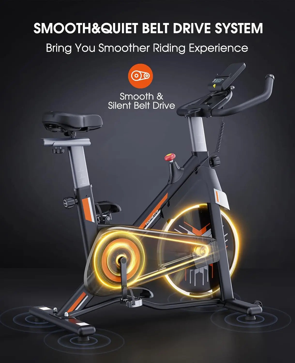 Adjustable Magnetic Brake Pad Resistance Exercise Bike for Indoor Cycling Home Cardio Fitness