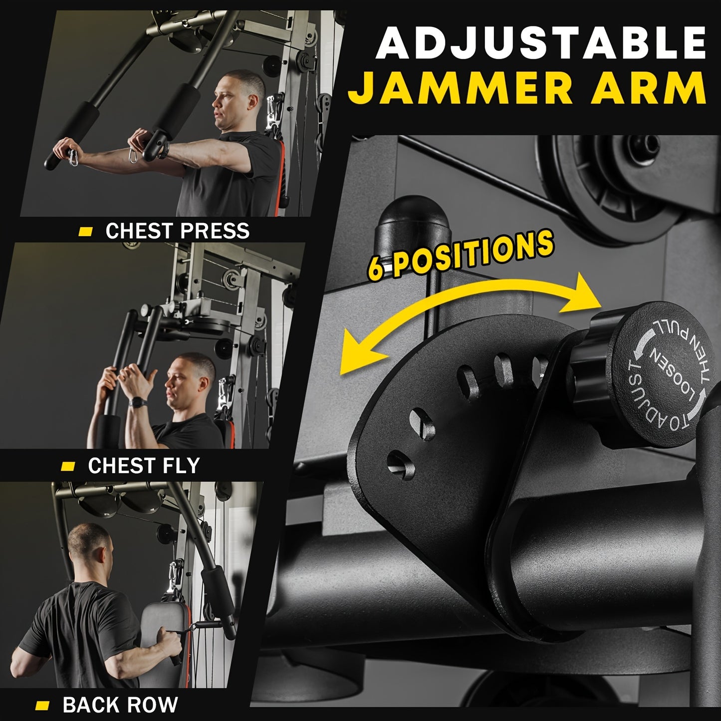 10 In 1 Home Gym Station with 150 LBS Weight Stack All In One Workout Equipment for Full Body Training Multi Functional Iron Gym Machine with Fly Lat Pull Down Chest Press Leg Extension Preacher Curl Core and Calf Training