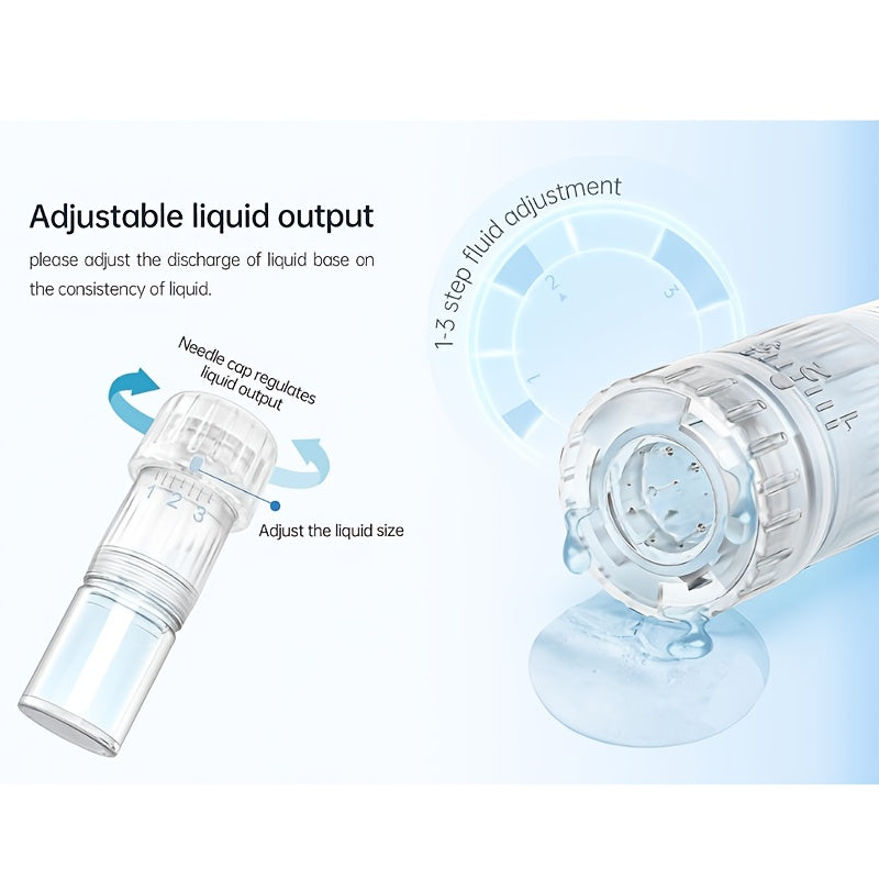 Hydra.Pen H5 White Wireless Derma Home Use Device Pen, 6 Speed Automatic Application Of Serum 3 In 1 Skin Care Tool With 2 12pin 0.25mm Cartridges