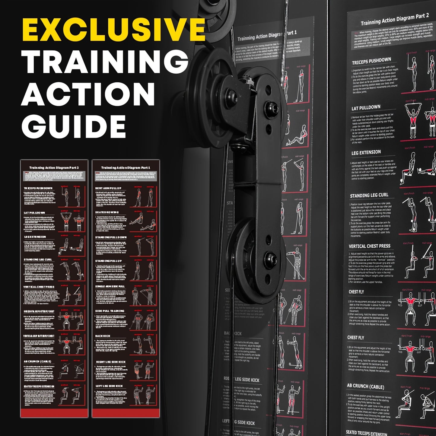 10 In 1 Home Gym Station with 150 LBS Weight Stack All In One Workout Equipment for Full Body Training Multi Functional Iron Gym Machine with Fly Lat Pull Down Chest Press Leg Extension Preacher Curl Core and Calf Training