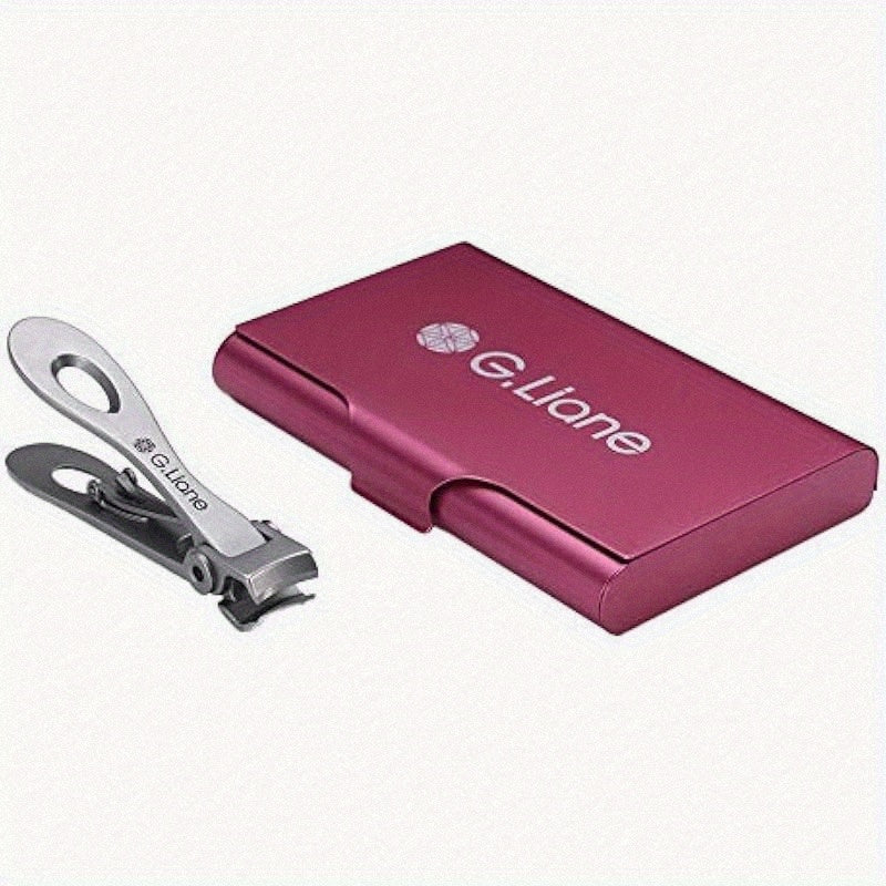 G Liane Stainless Steel Nail Clippers with 15 Millimeter Wide Jaw Opening Grade Blades for Thick Nails Anti Slip Ergonomic Handle and Portable Case Salon Quality Toenail and Fingernail Cutter for Men and Women