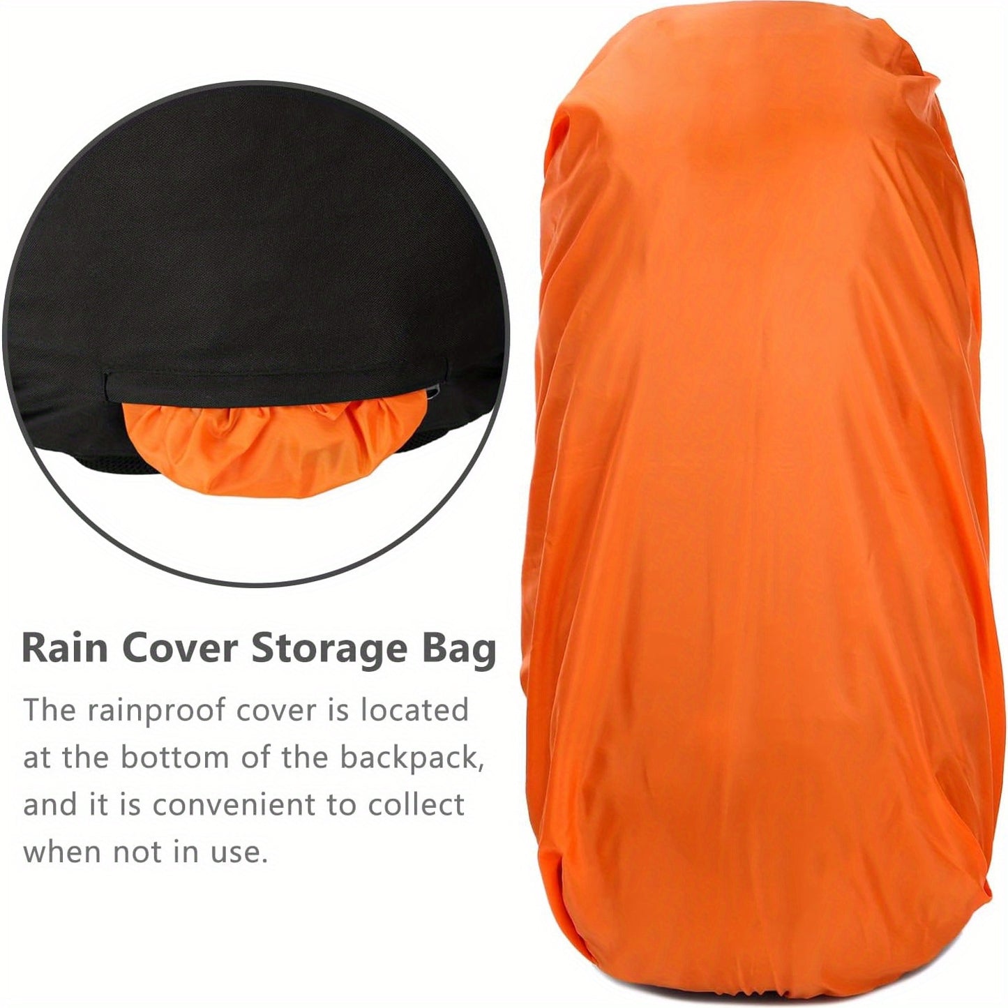 13.21 Gallon Hiking Backpack for Men Camping Backpack with Rain Cover Lightweight Travel Backpack 11.89 Gallon Plus 5 Liter