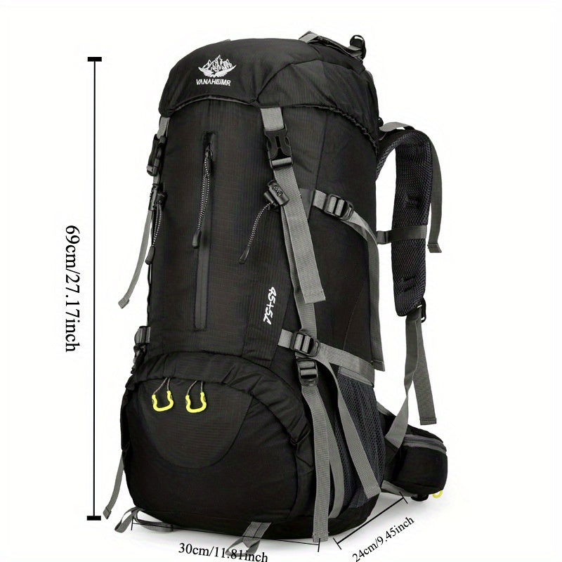 13.21 Gallon Hiking Backpack for Men Camping Backpack with Rain Cover Lightweight Travel Backpack 11.89 Gallon Plus 5 Liter