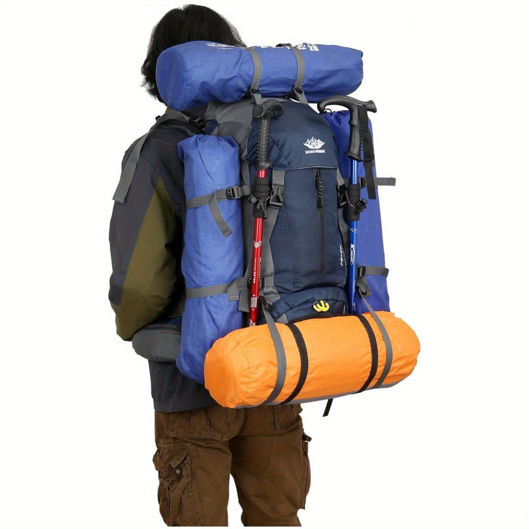 13.21 Gallon Hiking Backpack for Men Camping Backpack with Rain Cover Lightweight Travel Backpack 11.89 Gallon Plus 5 Liter