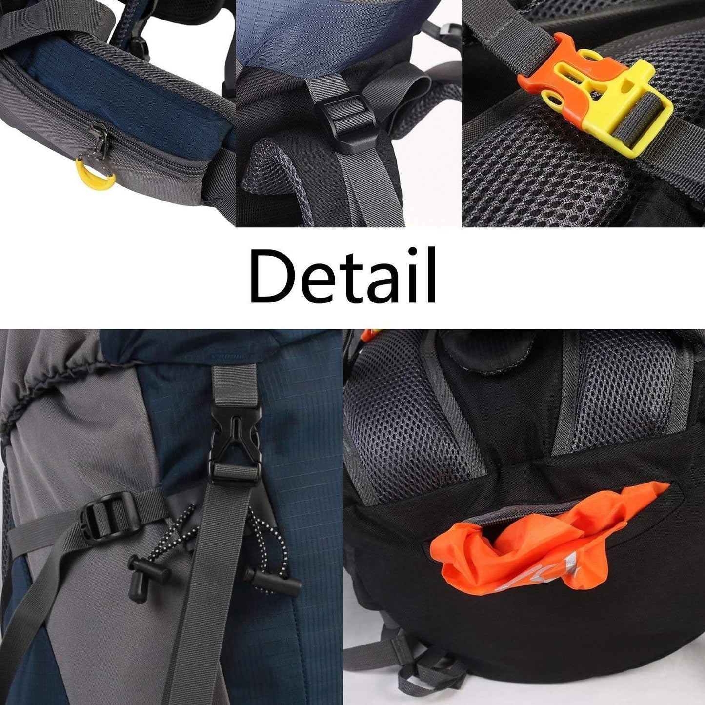 13.21 Gallon Hiking Backpack for Men with Rain Cover Lightweight 11.89 Gallon Plus 5 Liter Travel Backpack