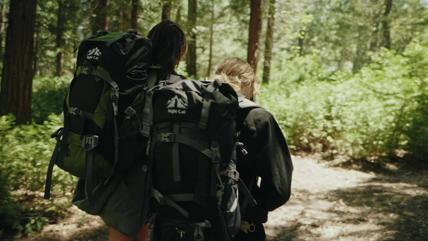 Night Cat Hiking Backpack 23.78 Gallon Camping Backpacking Pack for Men and Women Lightweight Outdoor Mountaineering Travel and Cycling