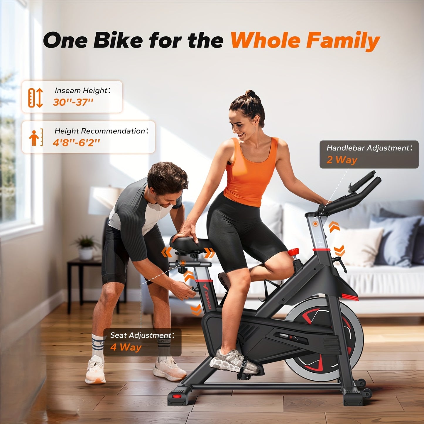 Heavy Duty Magnetic Exercise Bike with App Indoor Cycling Bike 350 lbs Capacity 40 lbs Flywheel Magnetic Resistance Non Slip Platform Home Gym Stationary Bike for Spinning Cycling Strength Training Ideal Gift