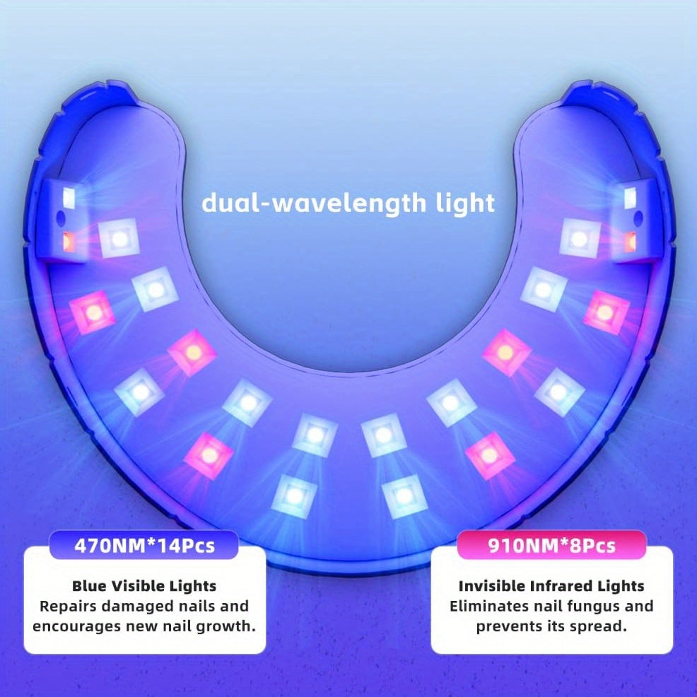 KTS Nail Fungus Cleaning Light Device for Discolored Thickened Toenails Home Treatment for Fingernails Toenails