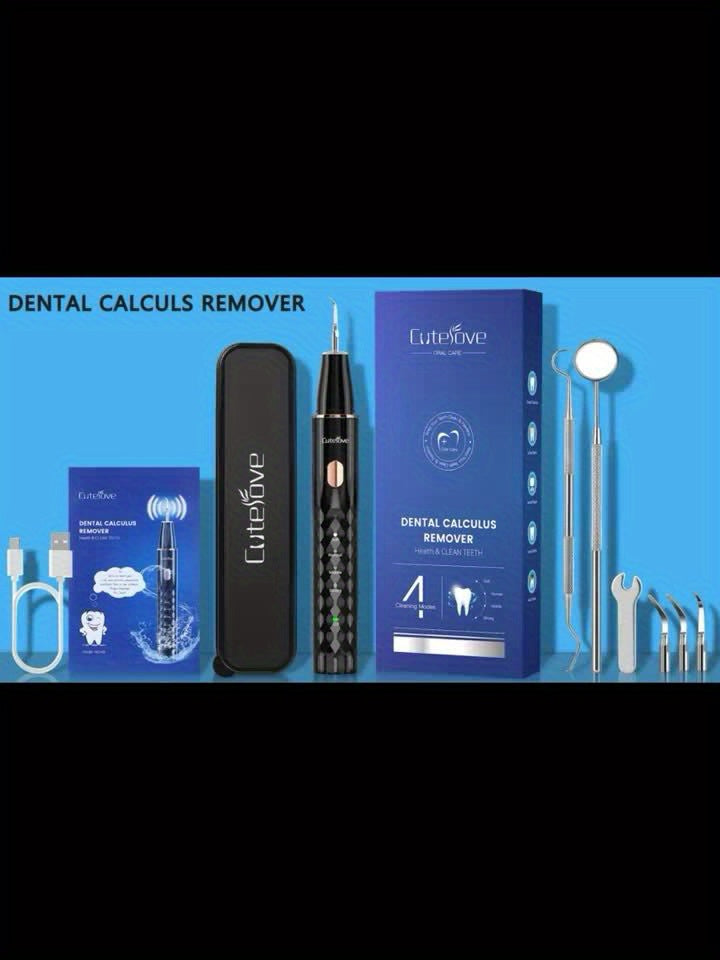 Rechargeable Dental Calculus Remover Kit with LED Light and USB Power