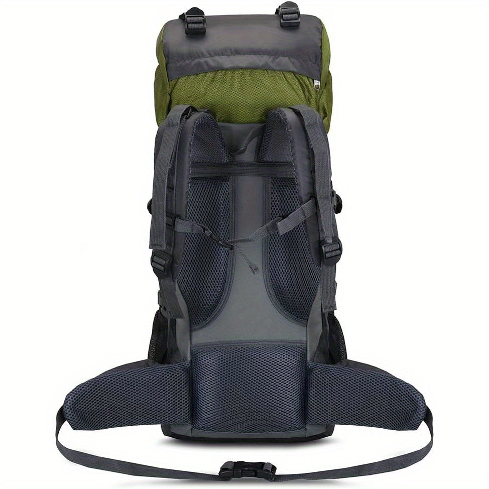15.85 Gallon Internal Frame Hiking Camping Backpack with Rain Cover Large Outdoor Travel Daypack Rucksack