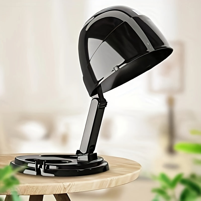1875W Ionic Hooded Hair Dryer with 3 Heating Settings Professional Ceramic Technology Portable Sit Under Dryer for Women Black Dome Design Home and Salon Use Personal Grooming Accessory