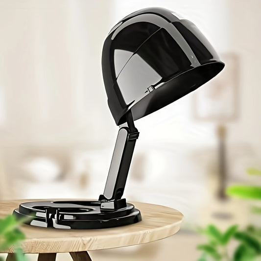 1875W Ionic Hooded Hair Dryer with 3 Heating Settings Professional Ceramic Technology Portable Sit Under Dryer for Women Black Dome Design Home and Salon Use Personal Grooming Accessory