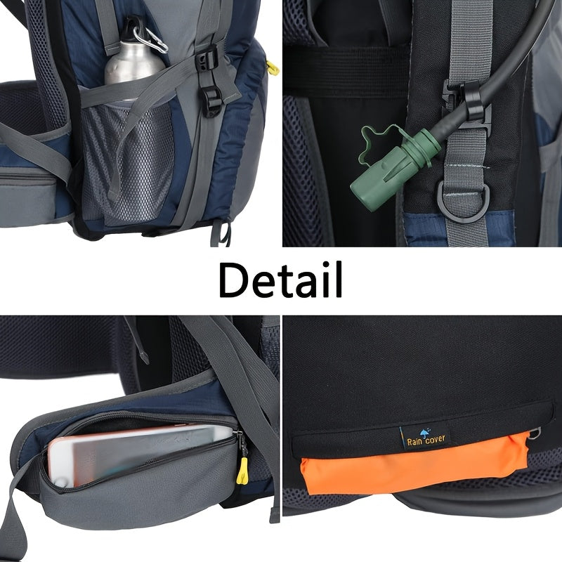 13.21 Gallon Hiking Backpack for Men with Rain Cover Lightweight 11.89 Gallon Plus 5 Liter Travel Backpack