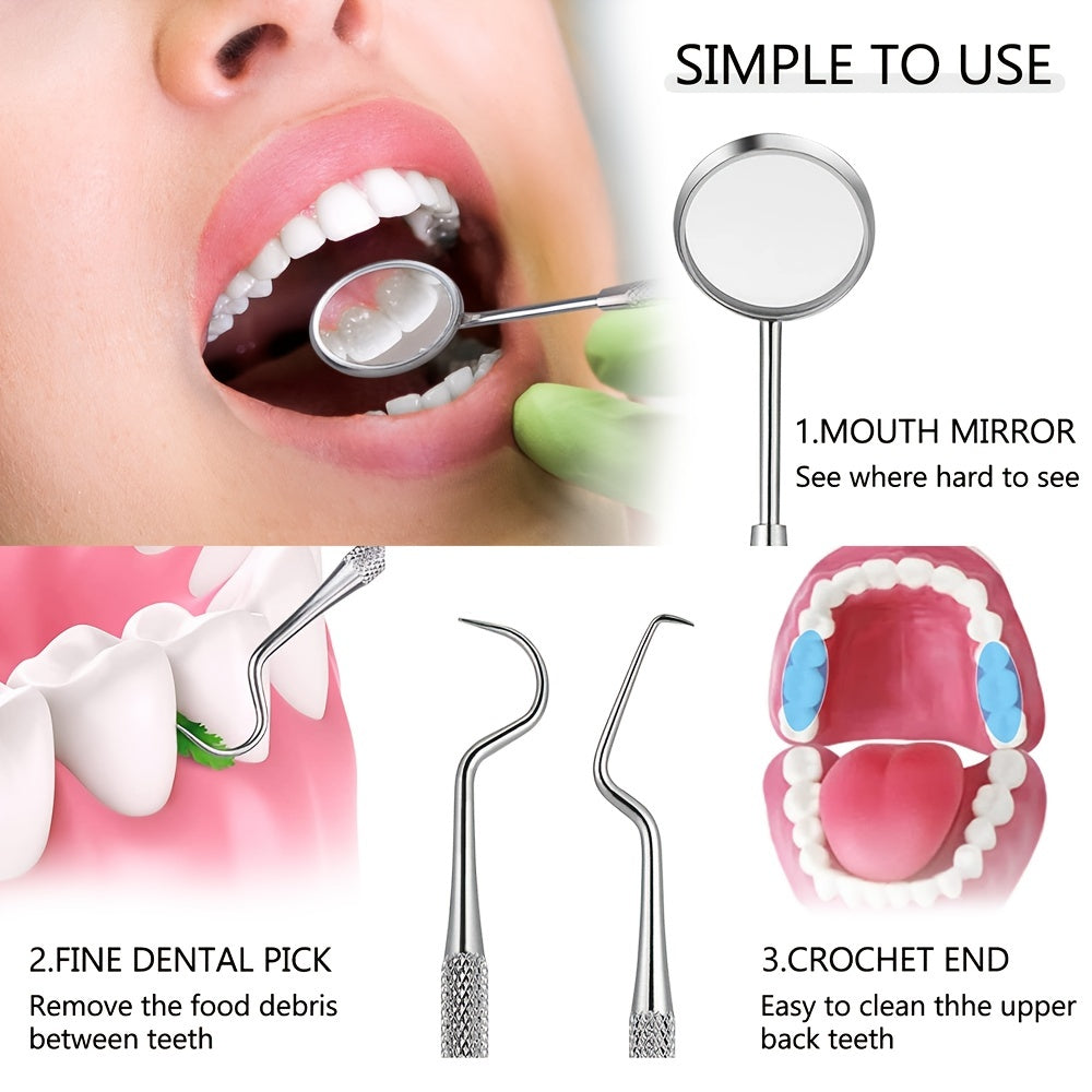 Rechargeable Dental Calculus Remover Kit with LED Light and USB Power