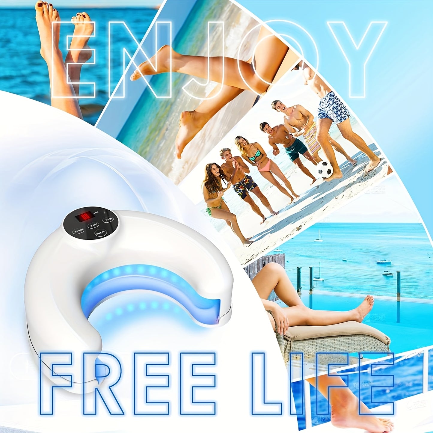 KTS Nail Fungus Light Device for Multiple Fingernails and Toenails Blue Light Therapy for Damaged Discolored and Thickened Nails