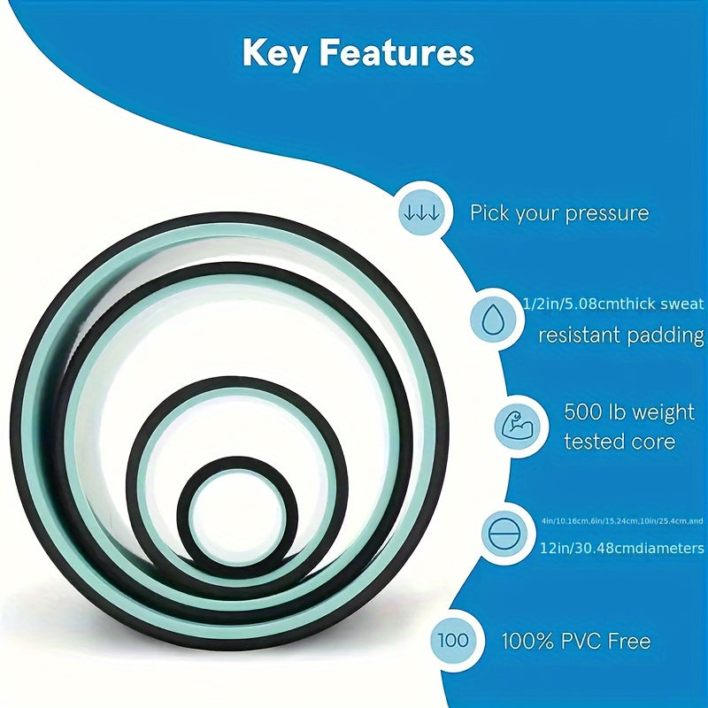 Back Stretch Muscle Roller Massager Yoga Wheel Set Fitness Auxiliary Circle for Lower Back and Open Back