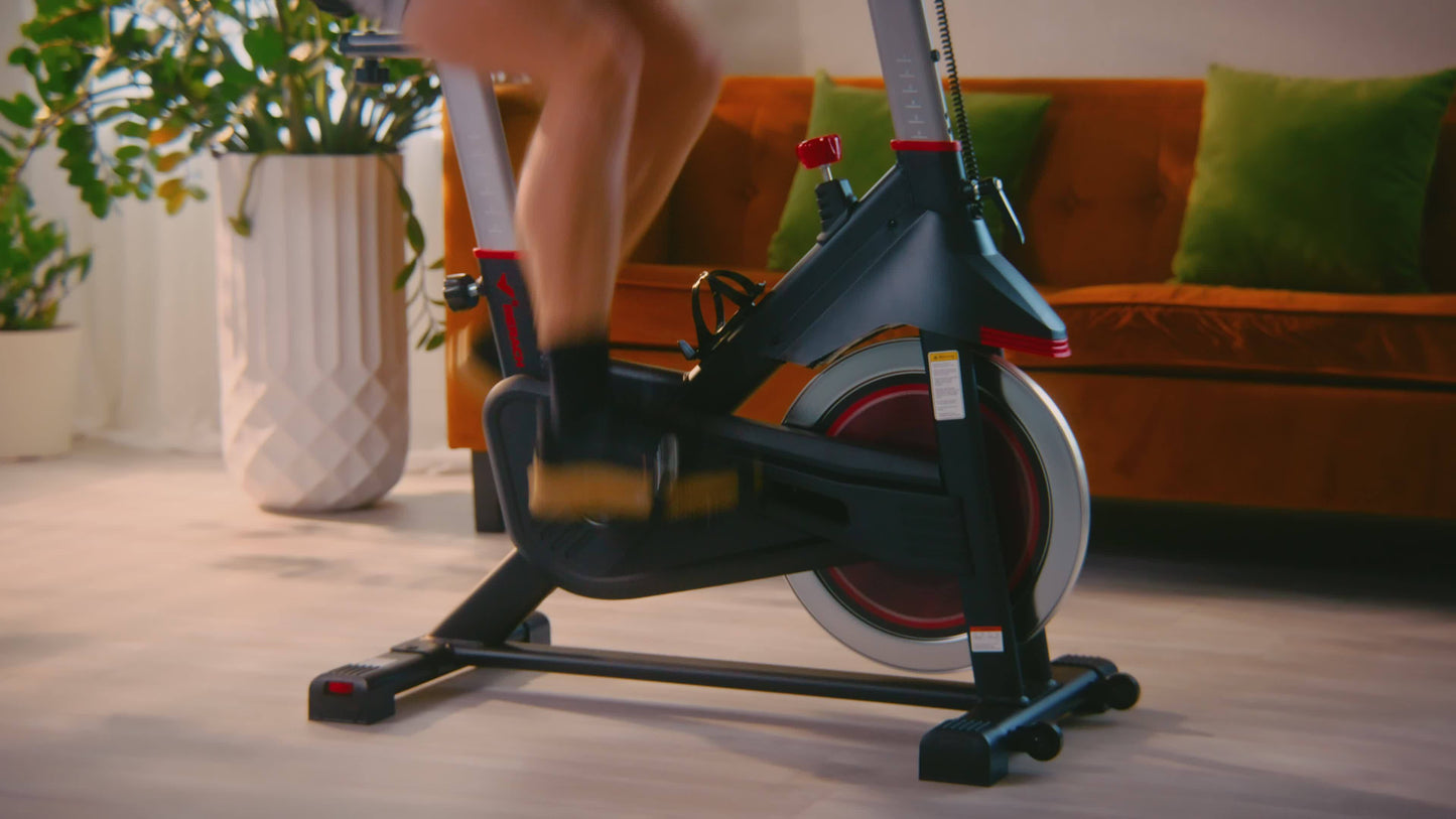 Heavy Duty Magnetic Exercise Bike with App Indoor Cycling Bike 350 lbs Capacity 40 lbs Flywheel Magnetic Resistance Non Slip Platform Home Gym Stationary Bike for Spinning Cycling Strength Training Ideal Gift