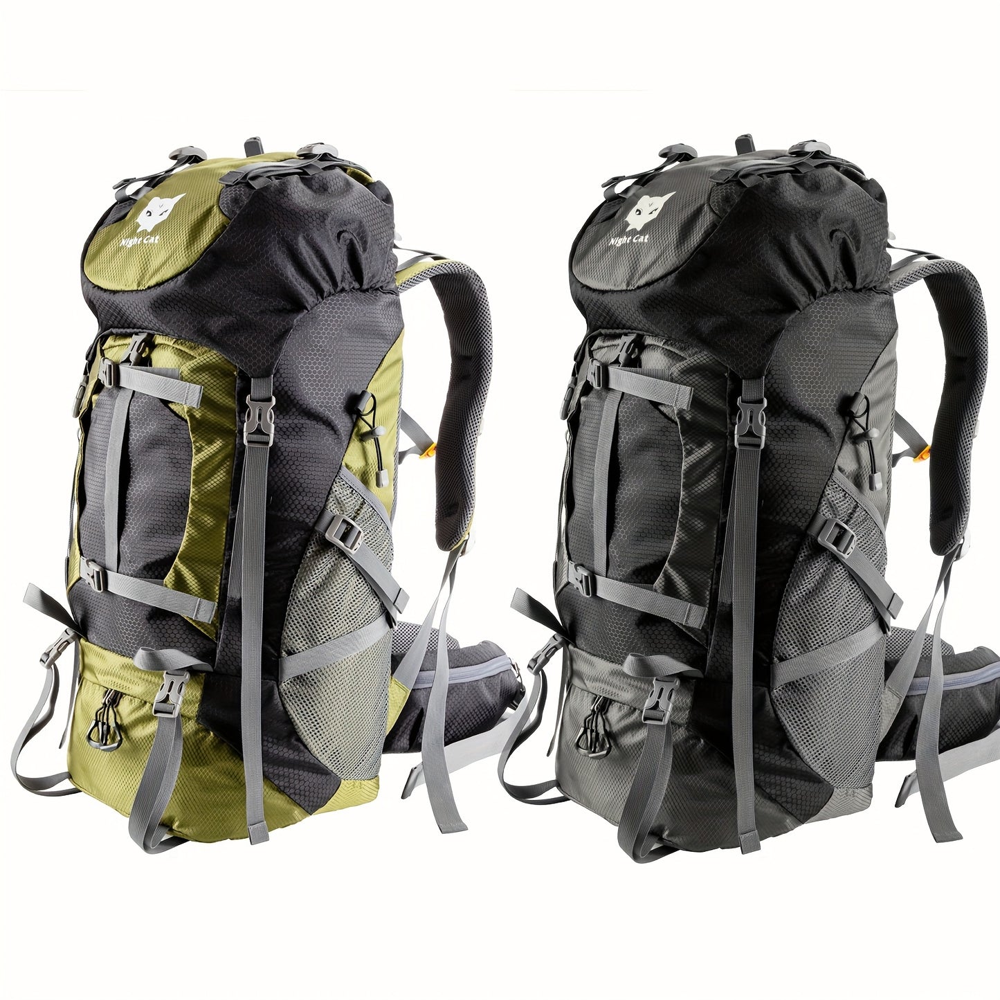 Night Cat Hiking Backpack 23.78 Gallon Camping Backpacking Pack for Men and Women Lightweight Outdoor Mountaineering Travel and Cycling