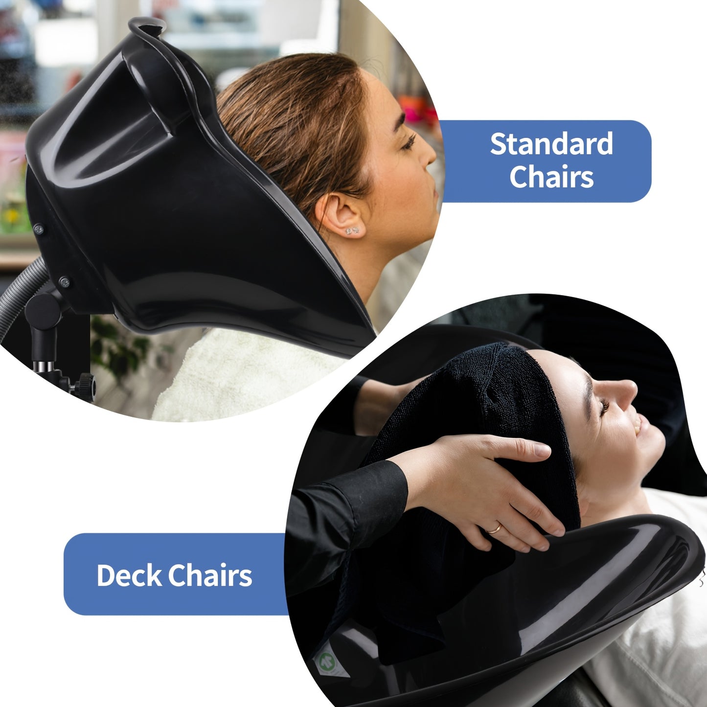 Portable Shampoo Bowl Height and Angle Adjustable Hair Washing Sink with Drain Hose