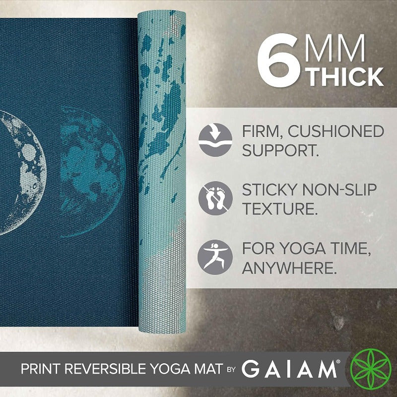 Extra Thick 6mm Heavy-Duty Yoga Mat - Non-Slip Grip, Reversible Workout Mat with Cushioned Surface for Pilates, Yoga, Home Gym - Non-Toxic PVC Flooring (68x24 Inches) - Ideal for Beginners & Pros, Yoga Mat Extra Thick, Pilate