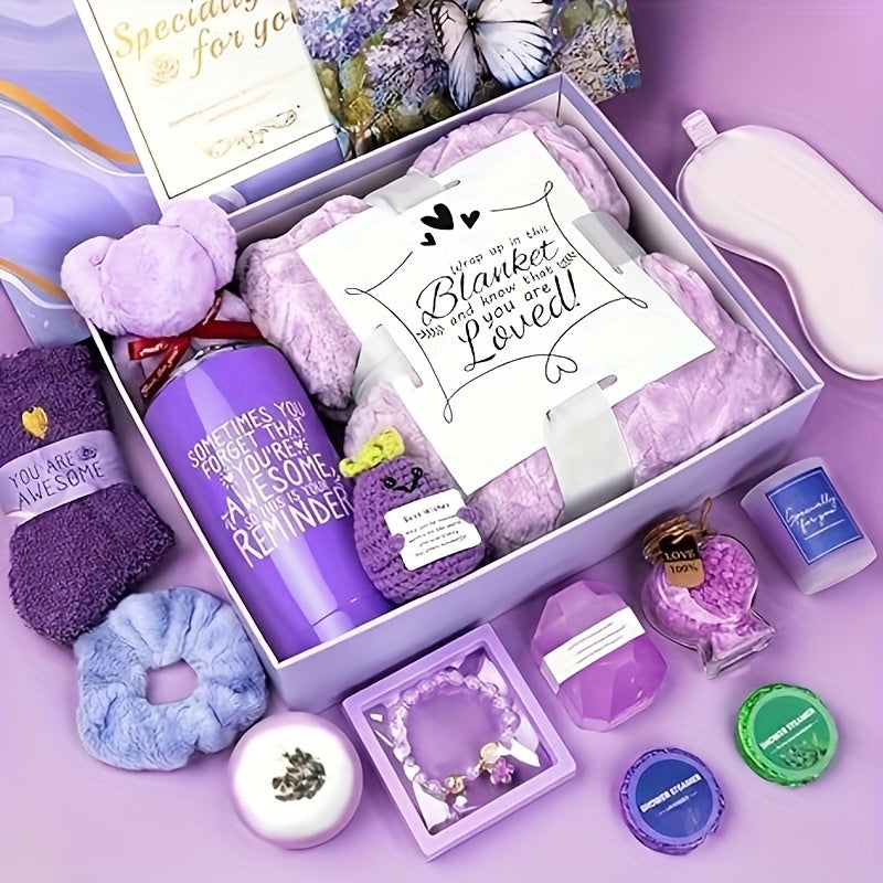 Mother's Day Gifts for Women, Mother's Day Gifts for Mom, Mothers Day Gift Lavender Gifts Set, 16pcs Gift Set for Women, Mom, Wife, Girlfriend, Sister, Unique for Birthday, Christmas, Valentine's Day, Mother's Day Gifts - Lav