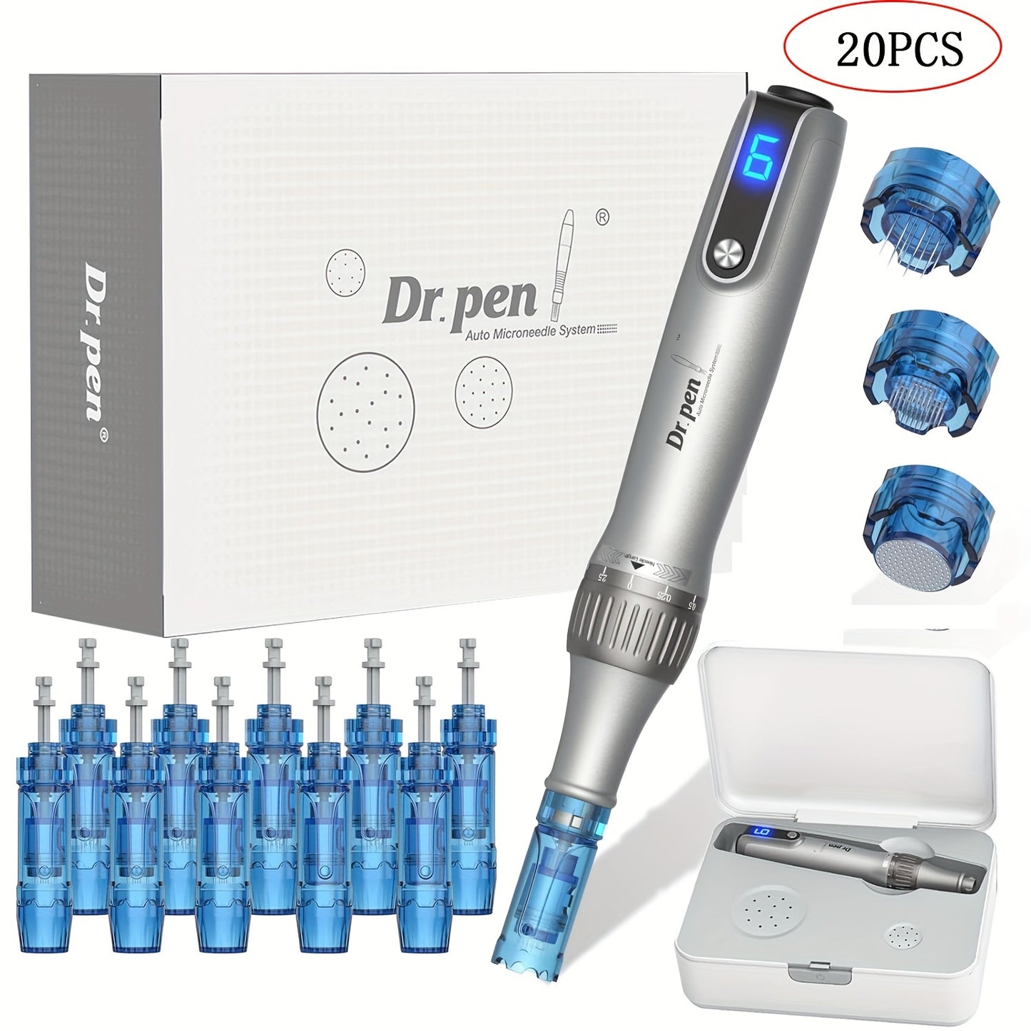 Dr.pen M8S Pen Professional Beauty Pen Skin Care Tool Kit With 20PCS 0.25MM Replacement Cartridges