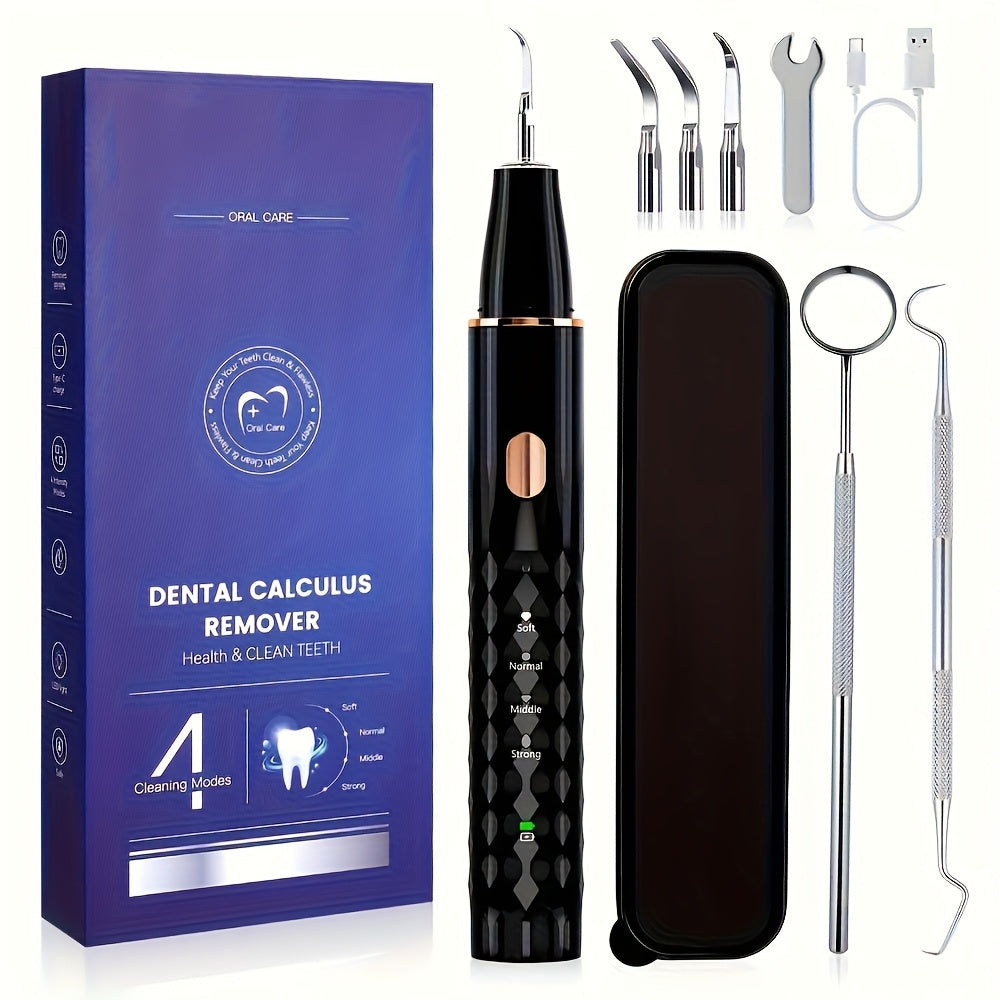 Rechargeable Dental Calculus Remover Kit with LED Light and USB Power