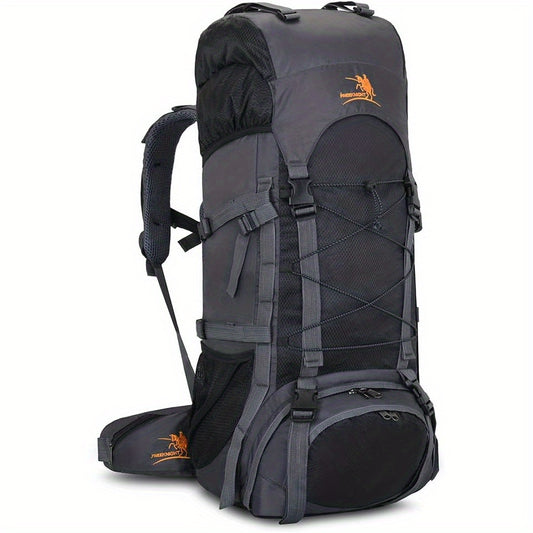 15.85 Gallon Internal Frame Hiking Camping Backpack with Rain Cover Large Outdoor Travel Daypack Rucksack