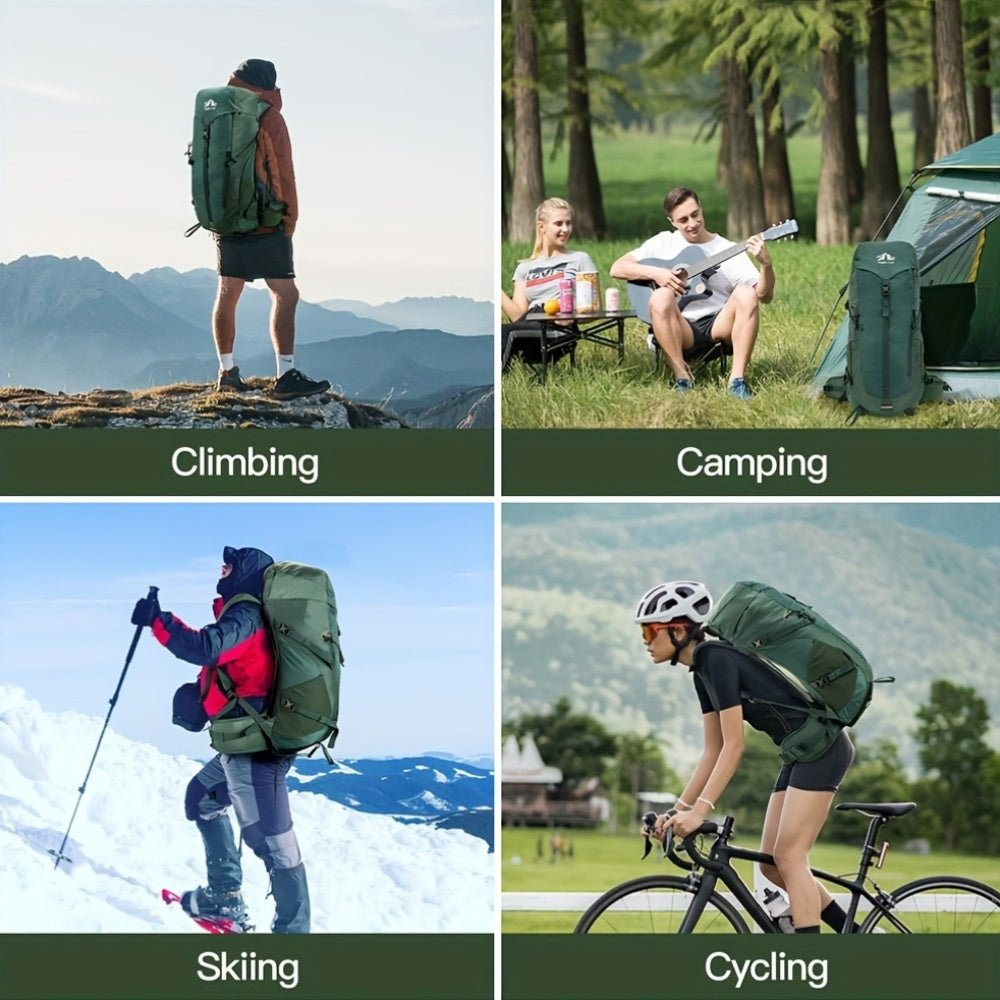 Night Cat Internal Frame Hiking Backpack Large Camping Backpack for Men and Women with Rain Cover 26 Liters