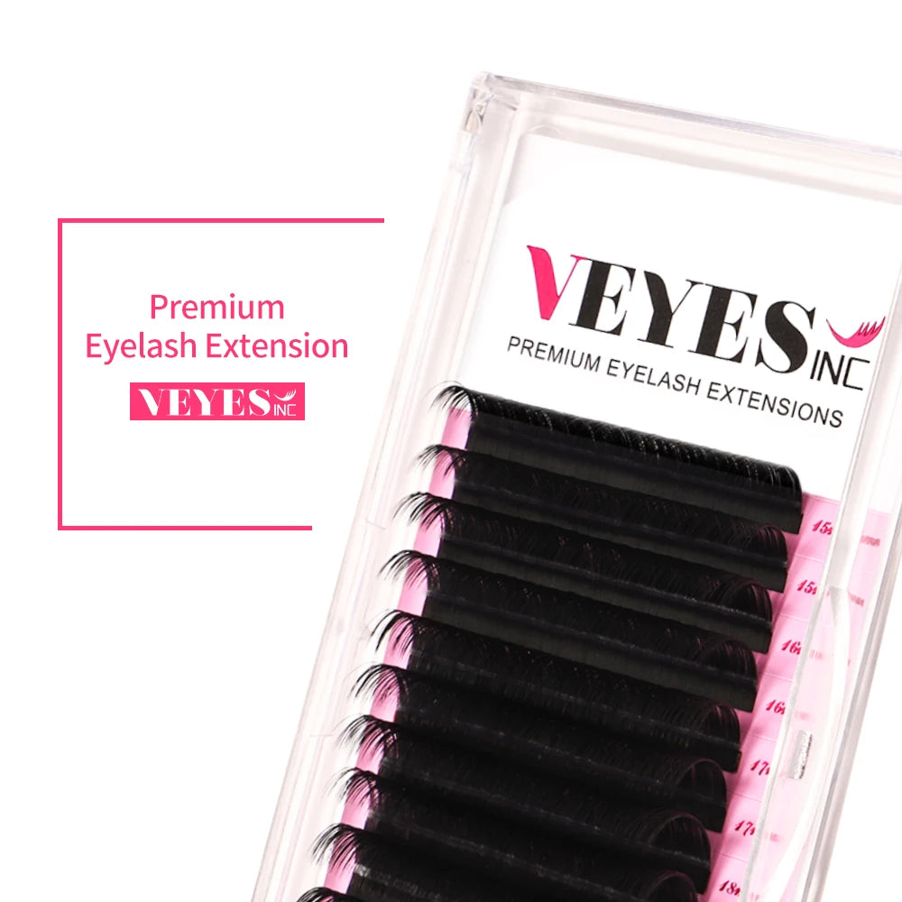 Veyes Inc 5 Cases Lot Individual Eyelash Extensions Faux Mink Lashes Classic Soft Natural Lashes