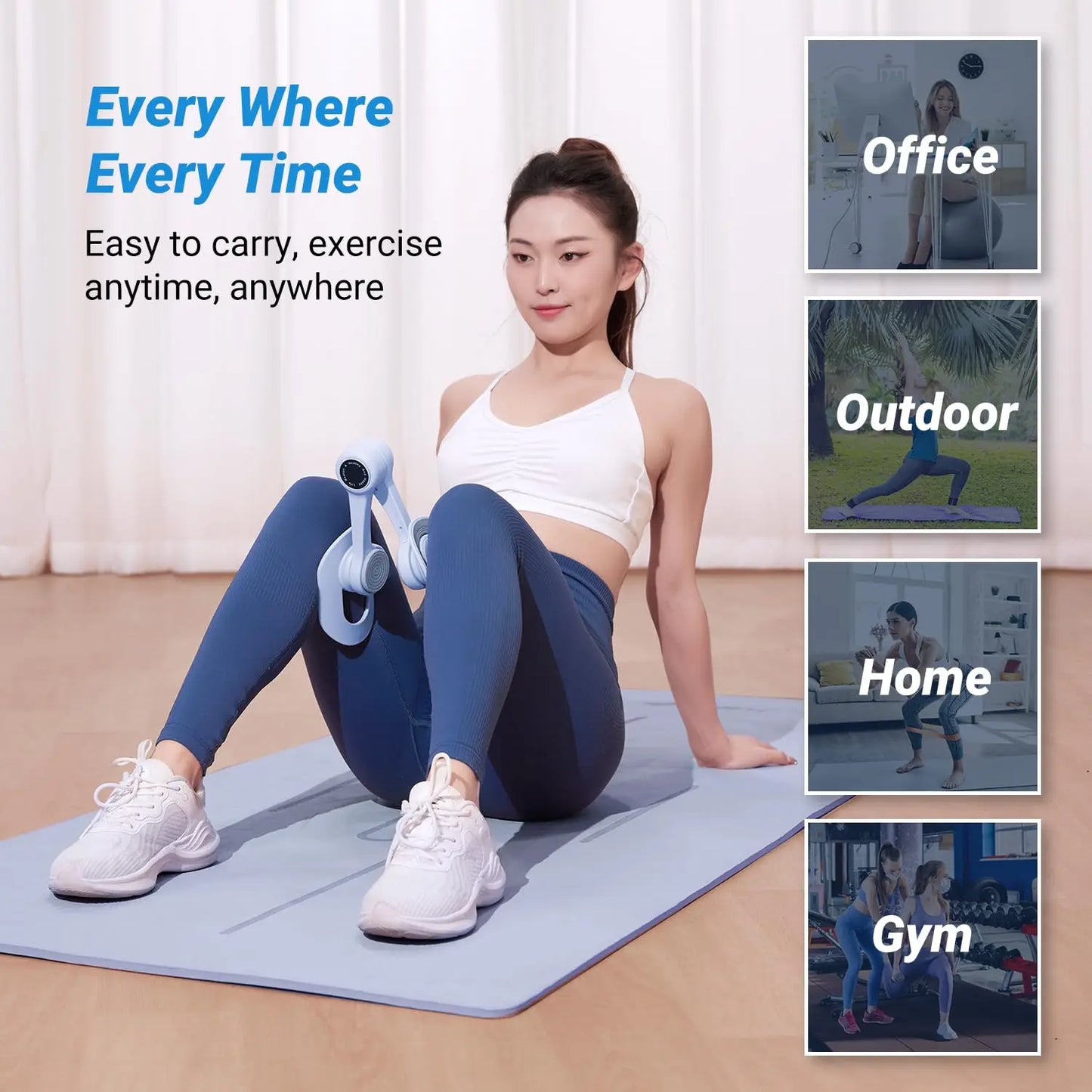 Merach Thigh Trainer Pelvic Floor Muscle Trainer Inner Thigh Exercise Equipment Pilates Strengthening Device