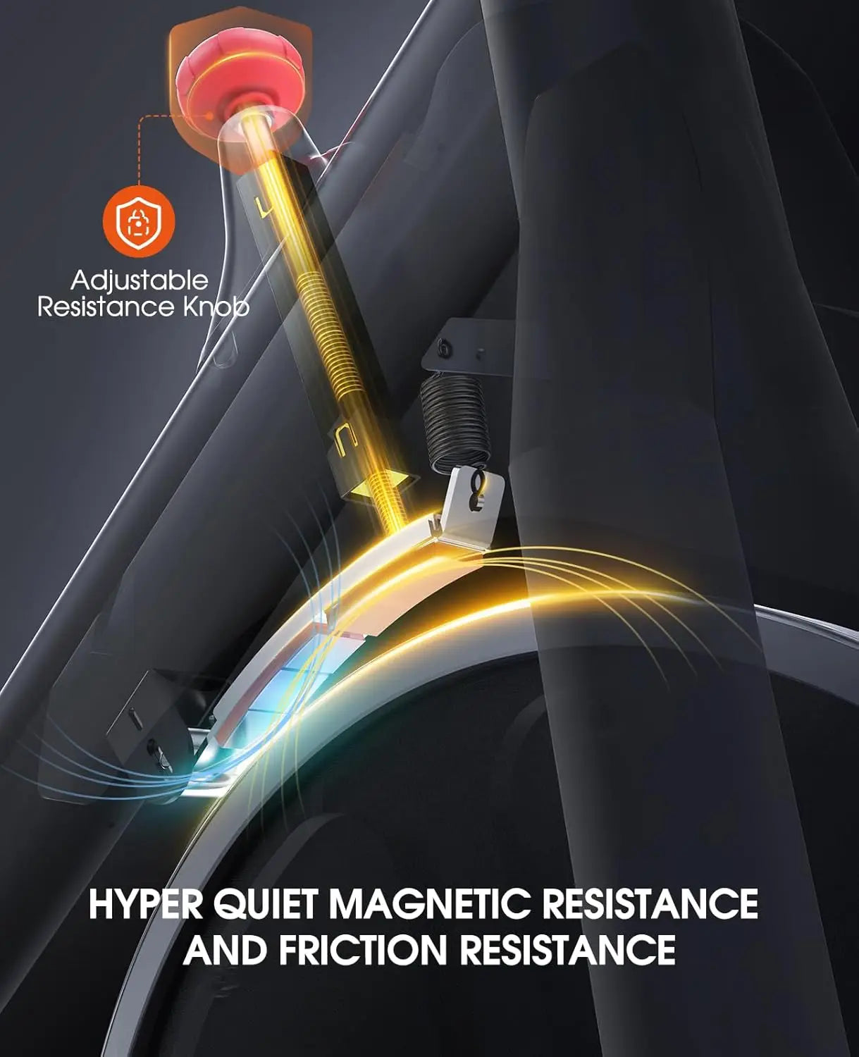 Adjustable Magnetic Brake Pad Resistance Exercise Bike for Indoor Cycling Home Cardio Fitness