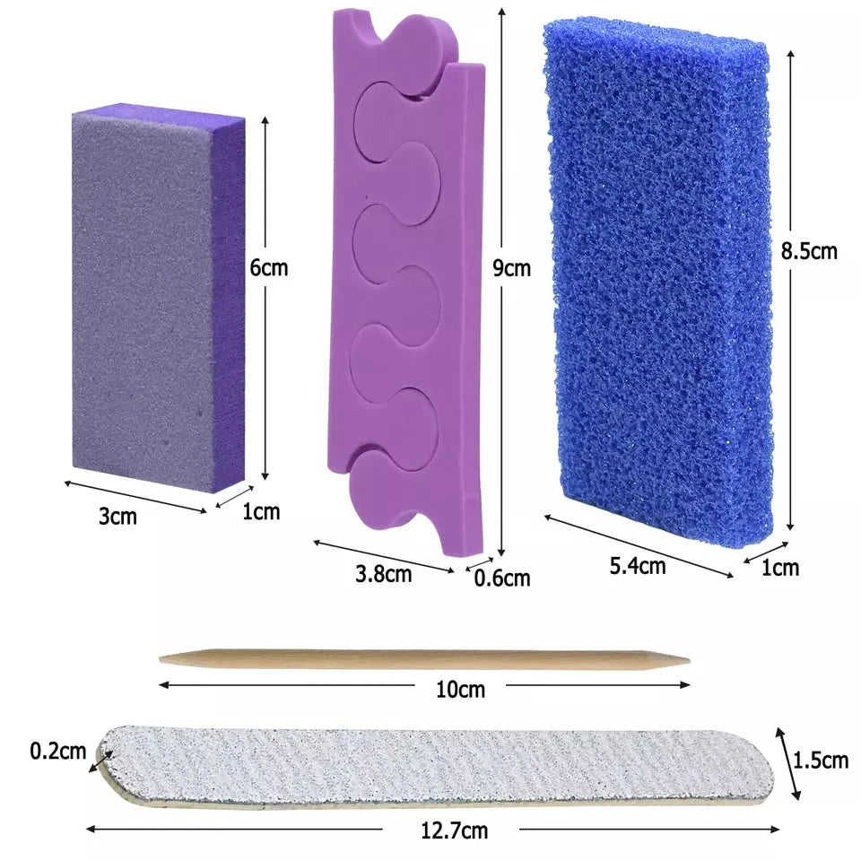 600 Sets Disposable 5 Piece Pedicure Kit for Professional Nail Salon Tools