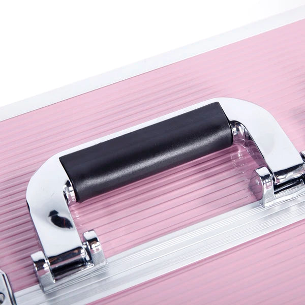 4 In 1 Aluminum Cosmetic Makeup Case Tattoo Box Pink