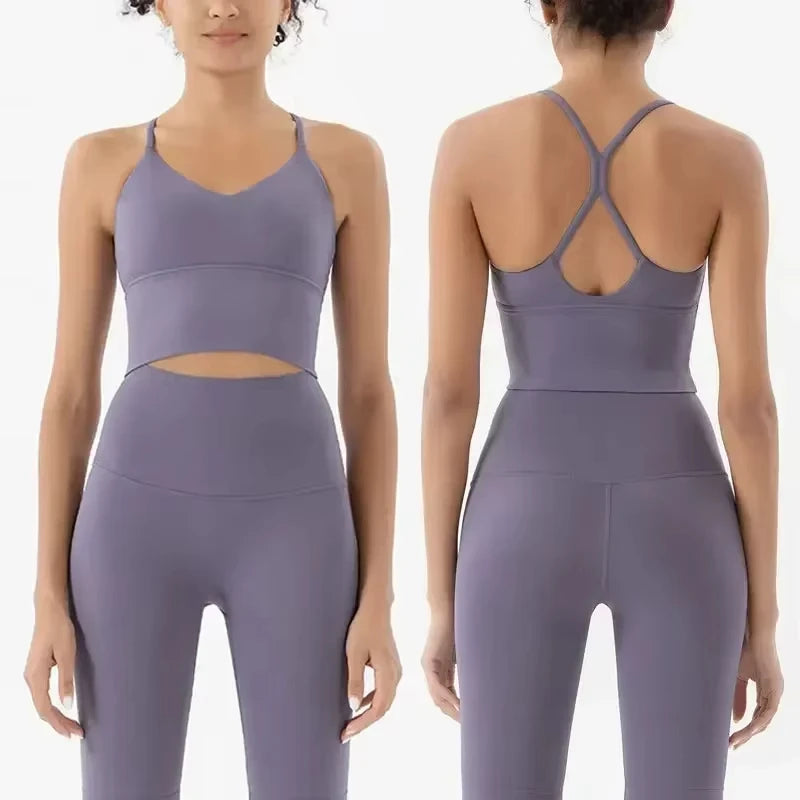 Sportswear Women's Gym Sports Bra and Leggings Two Piece Set