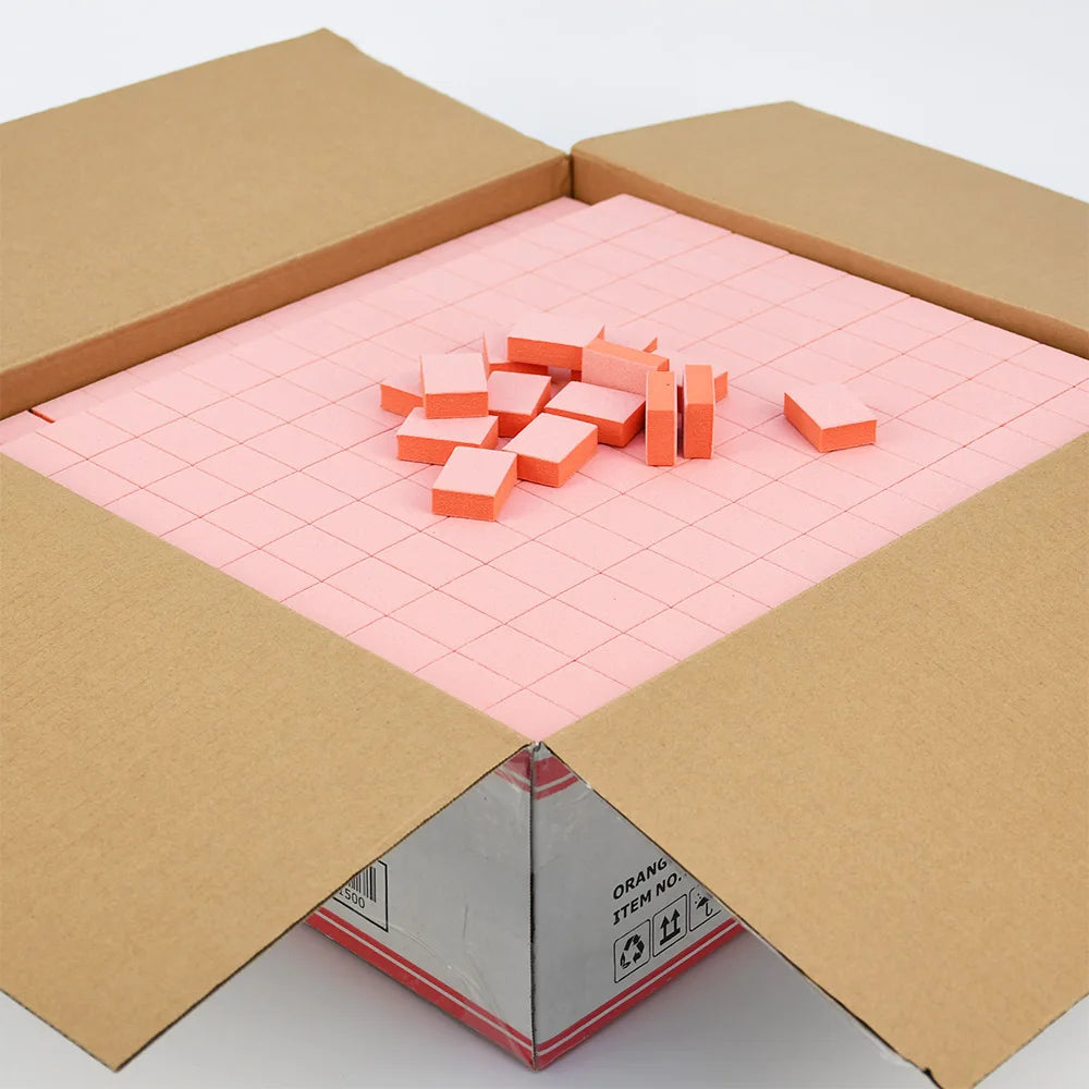 7500 Pcs Mini Nail Buffer Block Sponge File Polisher Manicure Set Orange 80/100 Grit