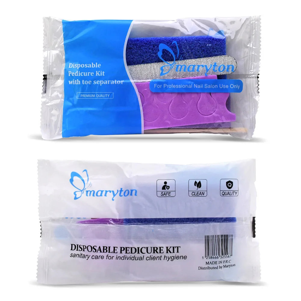 600 Sets Disposable 5 Piece Pedicure Kit for Professional Nail Salon Tools