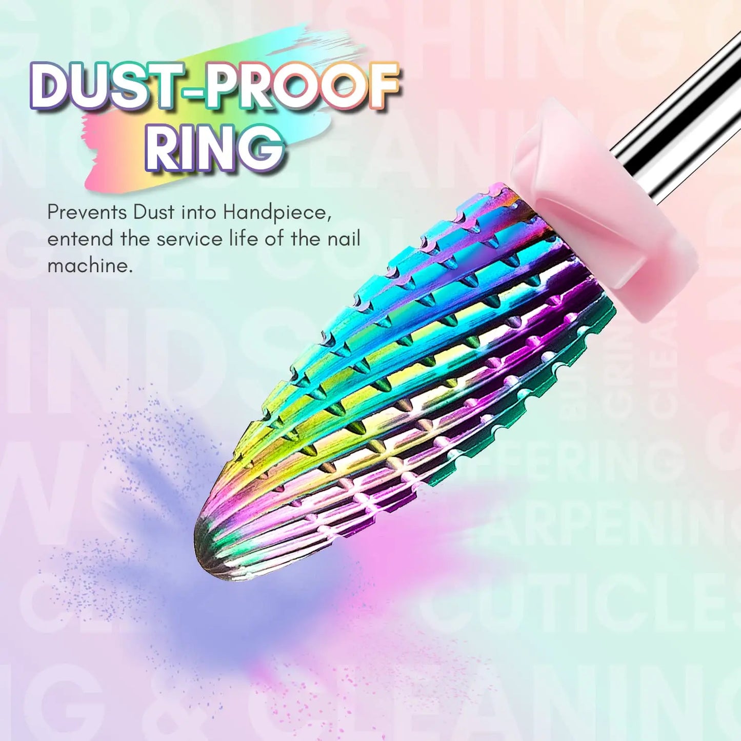 Makartt Nail Drill Bits 10 Pieces 3/32 Inch Carbide Professional Set for Nail Technicians Remove Acrylic Gel Nails Manicure