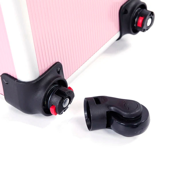 4 In 1 Aluminum Cosmetic Makeup Case Tattoo Box Pink