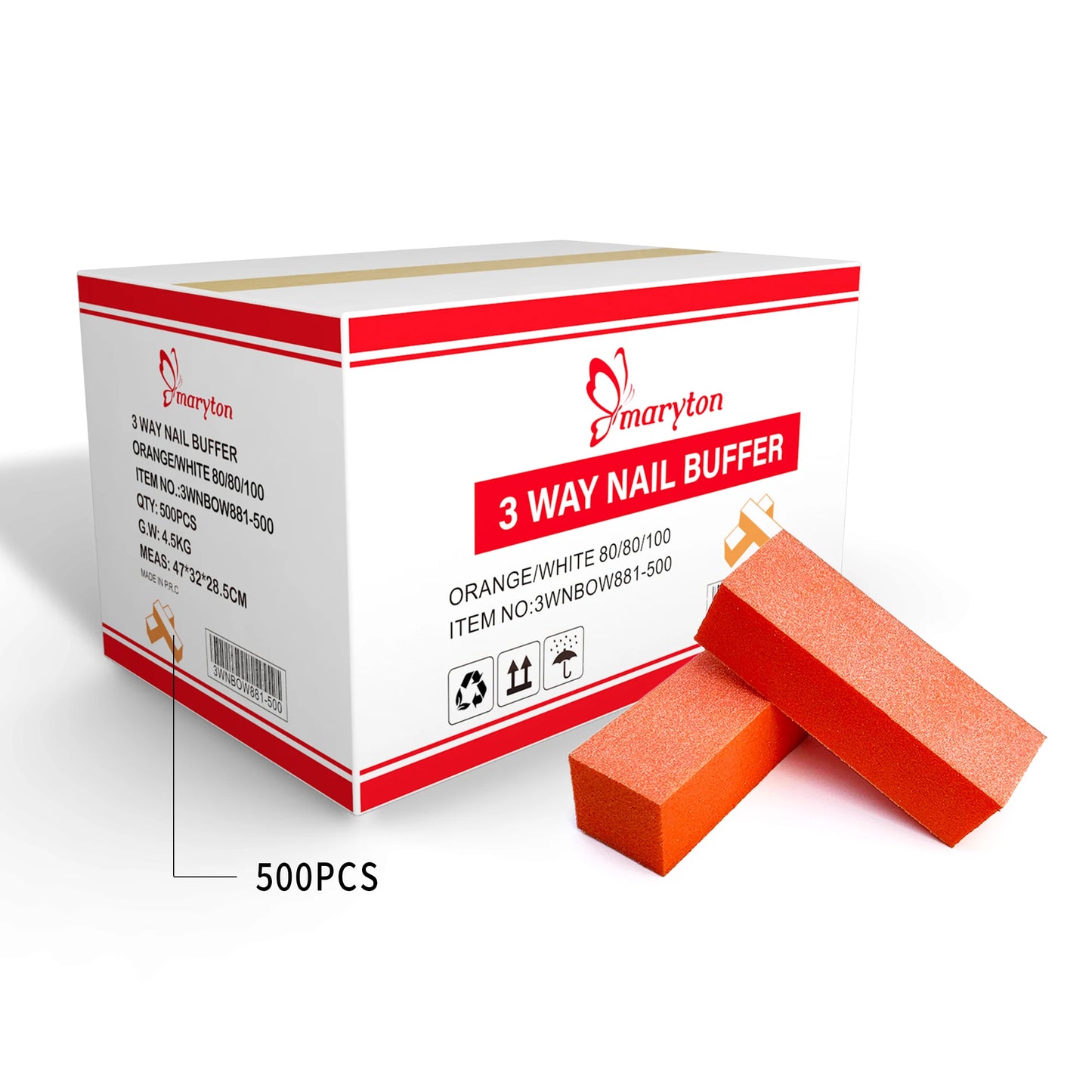 500 Pcs Sponge Nail File Buffer Block for Manicure and Pedicure Polishing