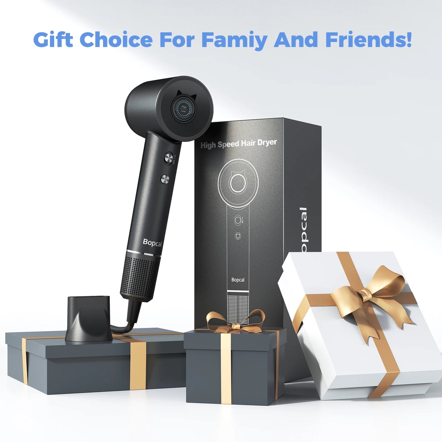 Hair Dryer 500 Million Negative Ionic Care Blow Dryer Fast Drying Professional 120000 RPM High Speed Hairdryer with Diffuser