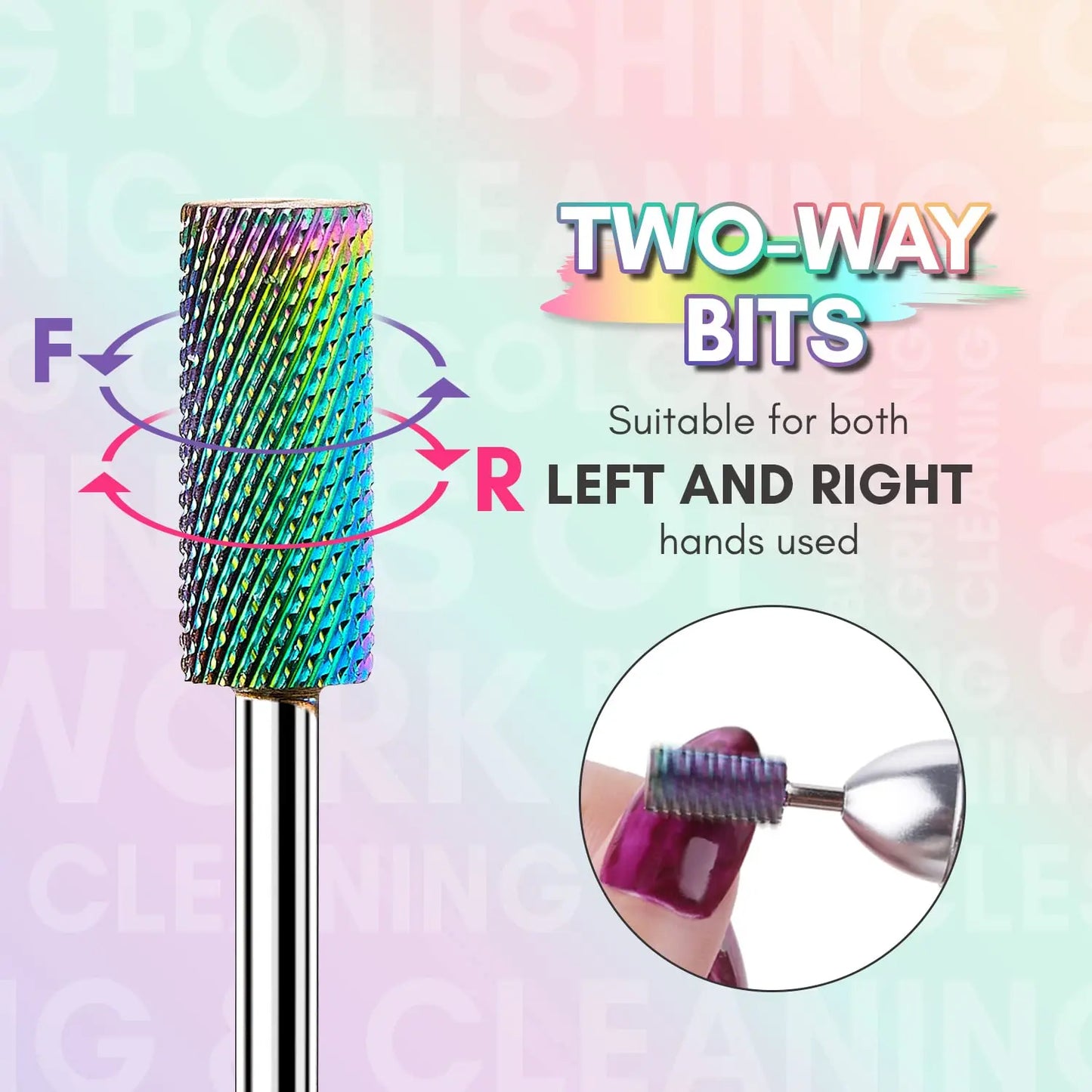 Makartt Nail Drill Bits 10 Pieces 3/32 Inch Carbide Professional Set for Nail Technicians Remove Acrylic Gel Nails Manicure