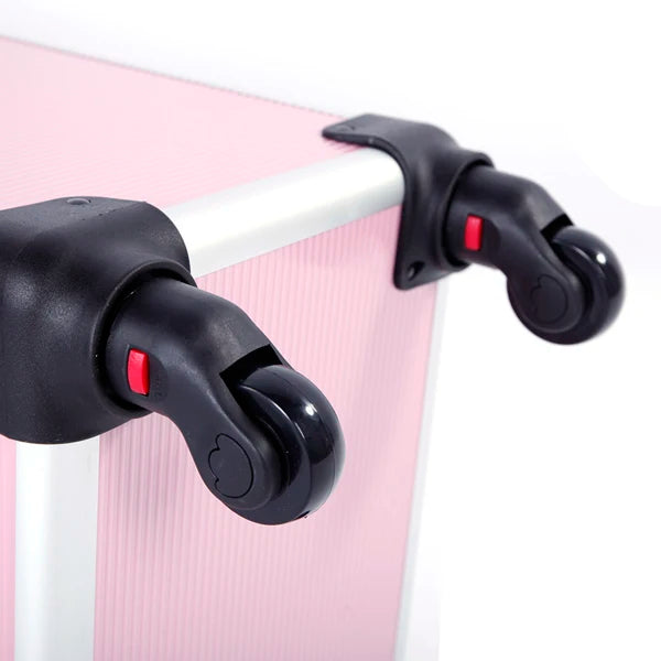 4 In 1 Aluminum Cosmetic Makeup Case Tattoo Box Pink