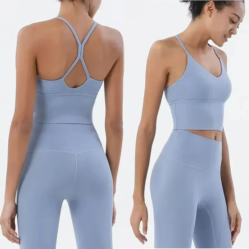 Sportswear Women's Gym Sports Bra and Leggings Two Piece Set