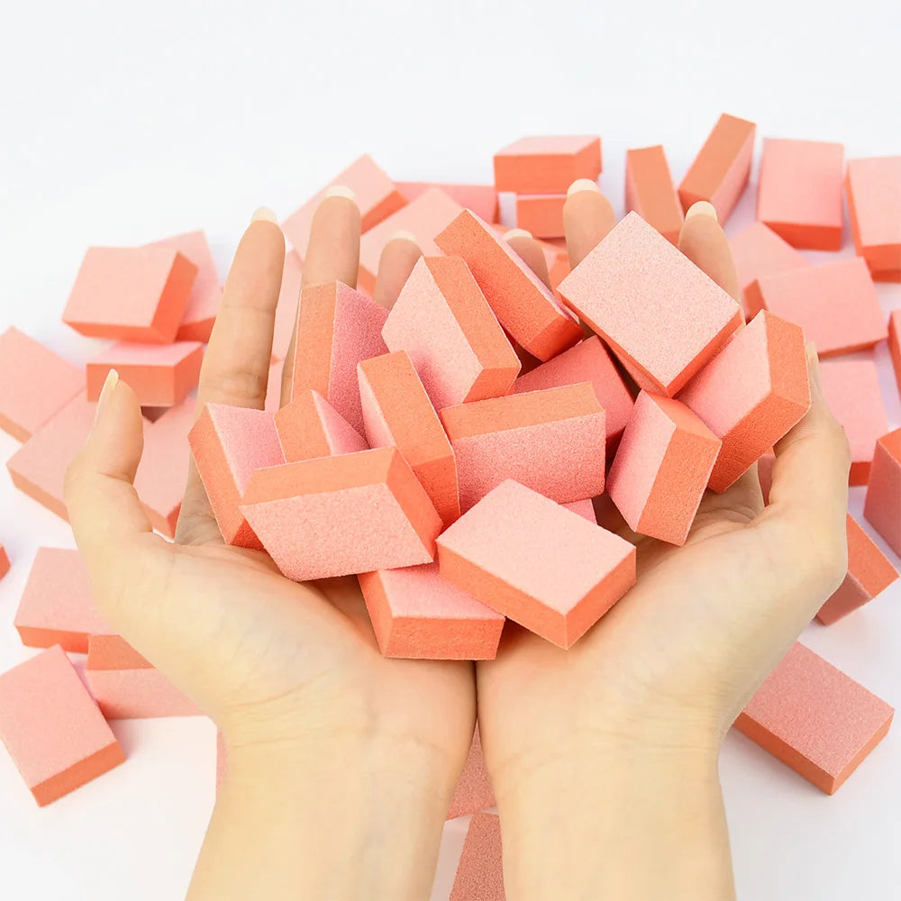 7500 Pcs Mini Nail Buffer Block Sponge File Polisher Manicure Set Orange 80/100 Grit