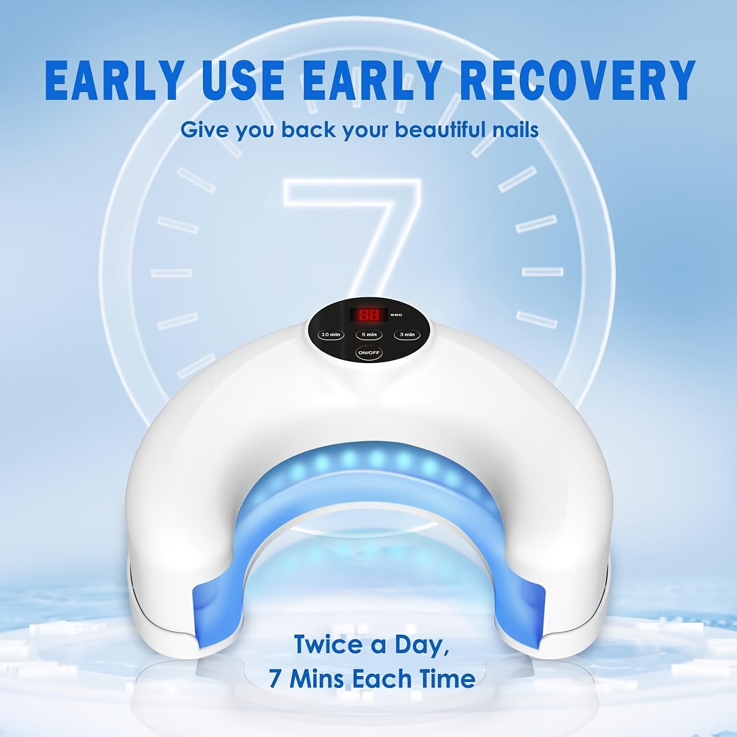 KTS Nail Fungus Light Device for Multiple Fingernails and Toenails Blue Light Therapy for Damaged Discolored and Thickened Nails