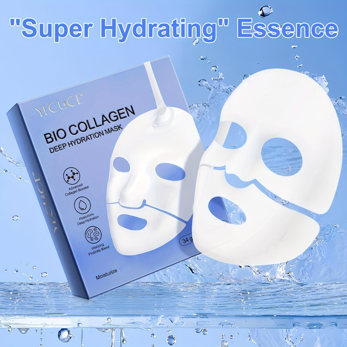 18 Pieces Collagen Mask Deep Moisturizing Formula for All Skin Types