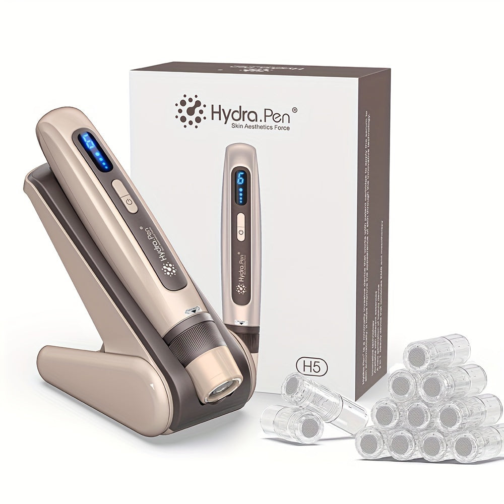 New arrival hydra series dr Pen hydra. Pen H5 Wireless Electric Derma Pen with 12pcs Round Nano Cartridges, Adjustable Liquid Output, Leakproof Design, Skin Care Beauty Tool for Serum Needle length 0.1mm